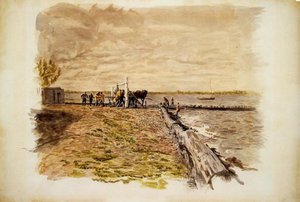 Drawing the Seine by Thomas Eakins